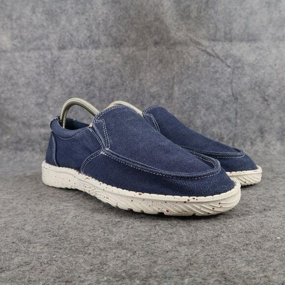 Casual Shoes Womens 7 Slip On Canvas Moccasin Flats Loafers Comfort Lightweight - Picture 1 of 13
